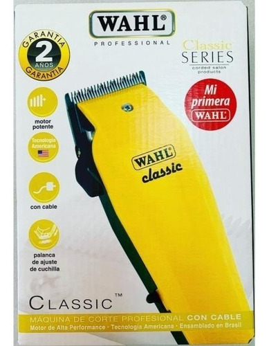 Cortadora de pelo Wahl Professional Classic amarilla 220V