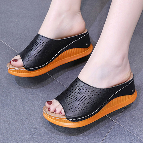 Zapatillas Con Cuñas N Para Mujer, Zapatos De Tacón A La Mod