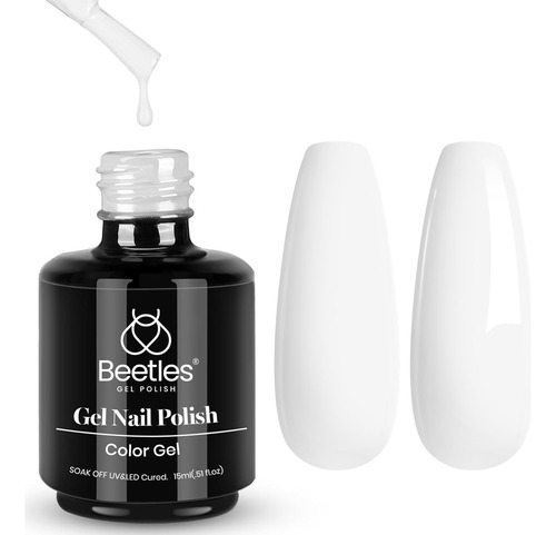 Esmalte De Uñas En Gel Blanco Beetles, 15 Ml, Esmalte De Uña