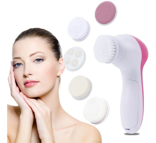 Imagen 3 de 3 de Cepillo Facial Exfoliador Limpiador Masajeador 5 En 1 A Pila