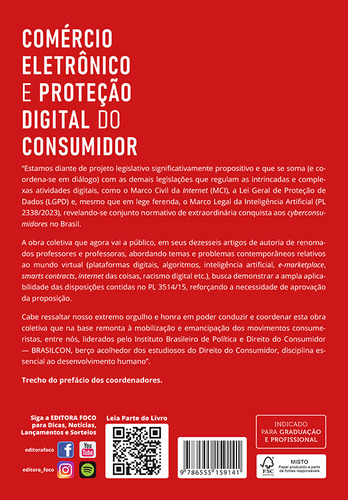 Comércio Eletrônico E Proteção Digital Do Consumidor - 1, De Vitor Hugo Tatiana; Do Amaral Ferreira. Editorial Foco Juridico, Capa Mole Em Português