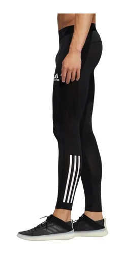 Calça Legging Masculina adidas Techfit 3 Listras em Promoção