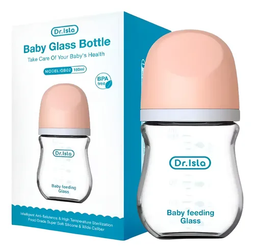 Mamadeira De Vidro 160ml Anticólica Antiengasgo Resistente