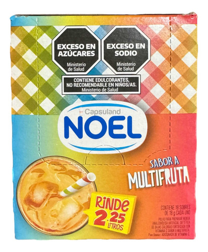 Oferta! Jugo En Polvo Noel Multifruta X 18 Sobres 2,25l C/u