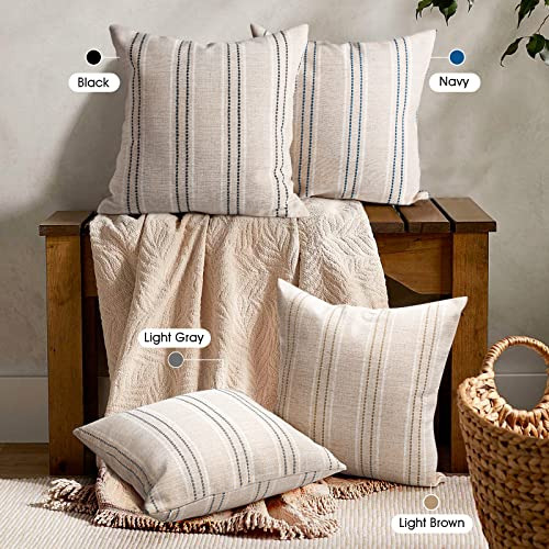 Funda De Almohada Decorativa De Lino De Granja De Estilo Ael