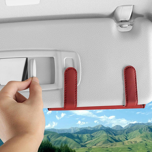 Soporte Para Gafas De Sol Para Visera De Coche, Suv, Rojo