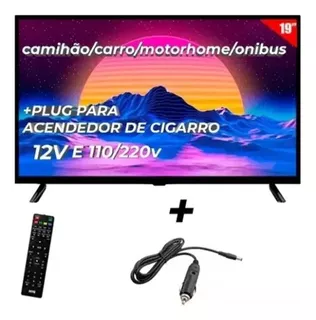 Televisão Tv Monitor Led Hd 19 Hdmi Rca Usb Bivolt 12v Casa