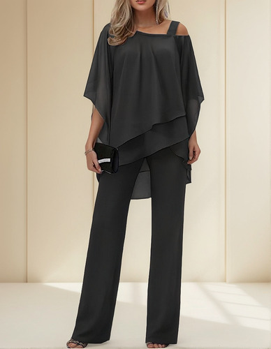 Para Elegante Conjunto De Pantalones De Dos Piezas Con