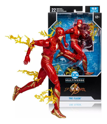 Imagen 2 de 4 de Dc Multiverse The Flash Flash Movie Mcfarlane Orig. Replay