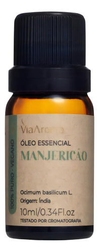 Óleo Essencial Via Aroma Manjericão 10ml 100% Puro Natural
