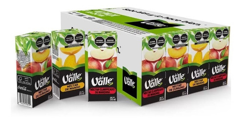 40 Pack Jugo Del Valle Kids Nectares Frutales De 200ml C/u