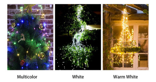 200 Leds Hadas Alambre De Cobre Cadena Luz Cascada Lámpara C