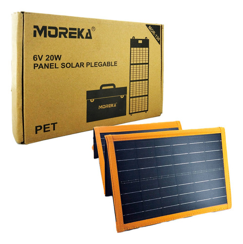 Panel Solar Portátil 20w 6v Plegable Camping Impermeable Color Default Title