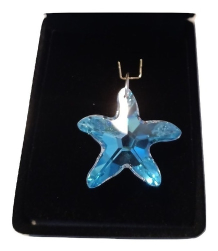 Imagem 2 de 3 de Pingente Estrela Do Mar Cristal Swarovski 2,8cm Em Prata 925