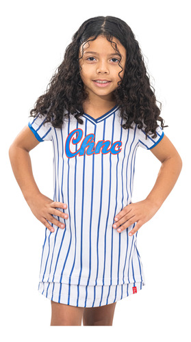 Vestido Camisetão Baseball Infantil Chnc