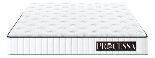 Colchon Queen Size Bio Cotton Spring Hybrid Mattress Blanco
