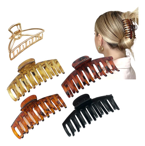 Pinza Grande Para El Cabello Para Mujer, Pinzas De Garra Gra