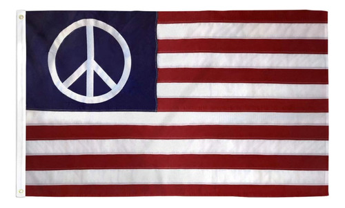 Flags Imp Emb Peace Bandera De Estados Unidos 3x5ft Bordada,