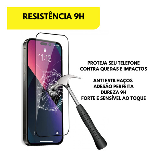 Película Vidro 3d Para iPhone XR 11 12 13 14 15 16 Pro Max