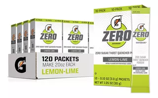 Gatorade G Zero En Polvo Sabor Lima Limón, 10 Sobres