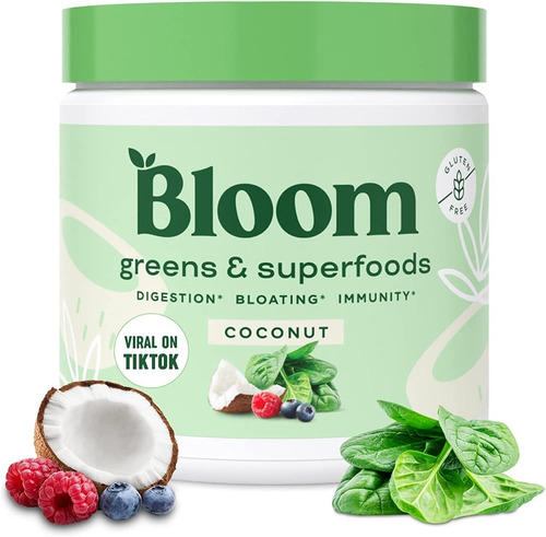 Bloom Greens & Superfood Plantas Probióticos Enzimas 168gr