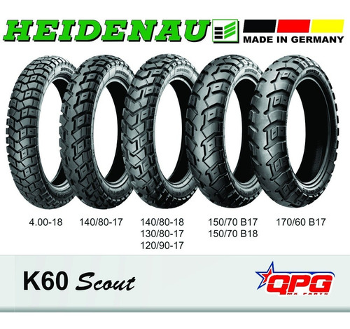 Cubierta Heidenau K60 140/80/17 Germany Africa Xrv750 Qpg