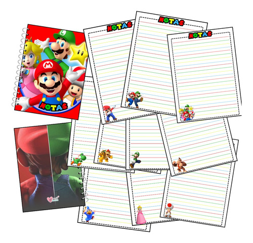 Imprimible Notas Super Mario Bros 