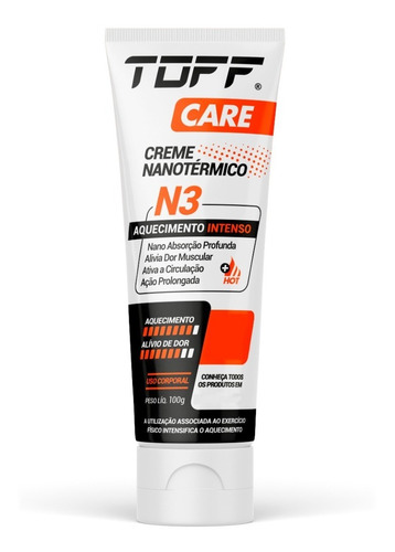 Creme Para Alívio Da Dor - Toff Care N3 Intenso Musculação