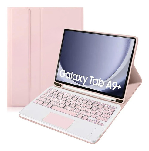 Teclado Retroiluminado Para Galaxy Tab A9 Plus Rosa