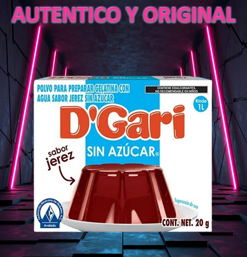 Dgari® 3 Gelatinas De Agua Sin Azúcar Sabor Jerez Wow
