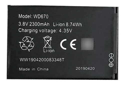 Bateria Pila Router Zte WiPod Wd670 Nueva Sellada Garantia