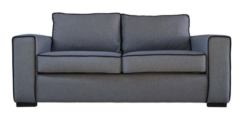 Sofá Gabro 3 Cuerpos Chenille Tipo Lino Gris