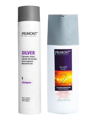 Primont Silver Matizador Shampoo + Acondicionador 410ml