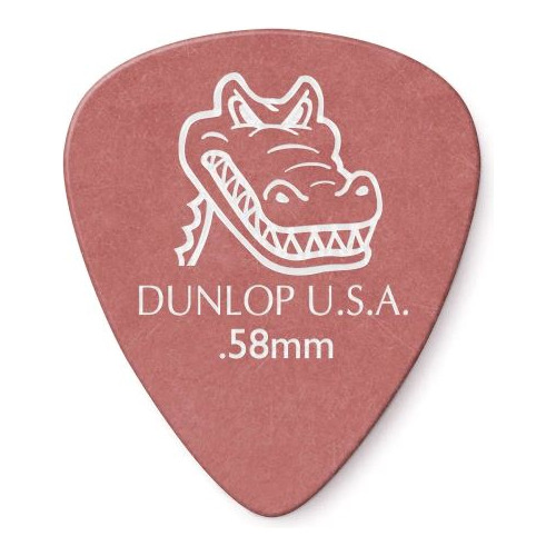 Palheta Dunlop Guitarra Violão Americana Gator Grip 0,58mm