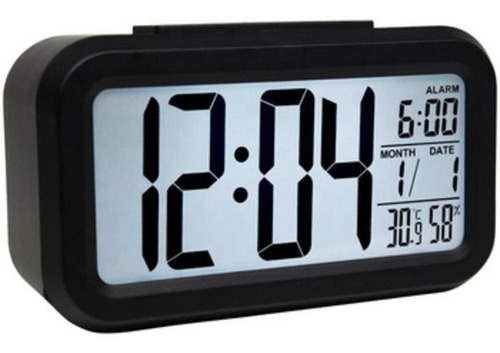 Reloj Despertador De Mesa Negro