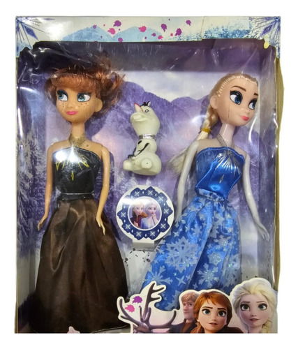 Muñeca Frozen 2 Elsa Y Ana Pack + Olaf (caja Con Detalles)