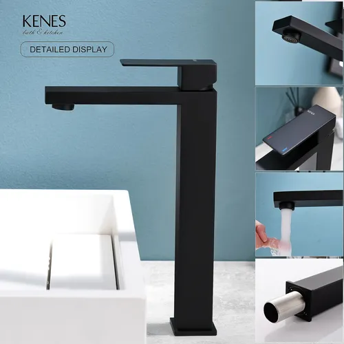 Canilla C/drenaje Para Baño 25cm Negro
