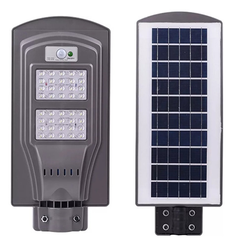 Foco Led Solar Exterior Jardin Calle Plazas 40w + Soporte 