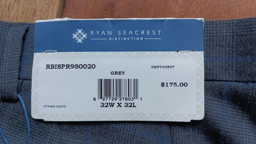 Pantalón De Vestir Ryan Seacrest Distinction, De Lana - T32
