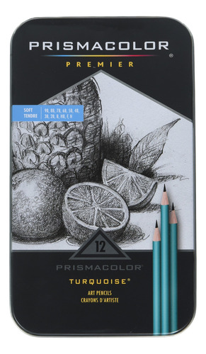Prismacolor - Lápices De Grafito De Grado Suave Premier Turq