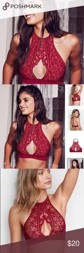 Victoria Secret Sutiã Bralette Vermelho Xs Pequeno Pp