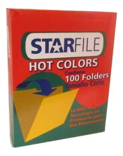 Folder Mapasa F Hot Azul Carta Paquete Con 100 Piezas