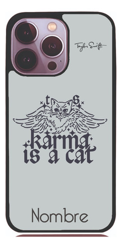Funda Personalizable Nombre Karma Is A Cat Samsung