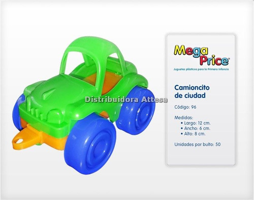 Mini Camioncito Ciudad Megaprice Auto Mini Vehiculo 12x6x7cm