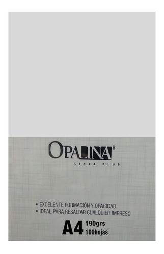 Opalina Lisa Blanca 180 Grs. A4 125 Hj.