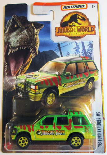 Matchbox Jurassic World ´93 Ford Explorer E:1/64 Mide 7 Cm.