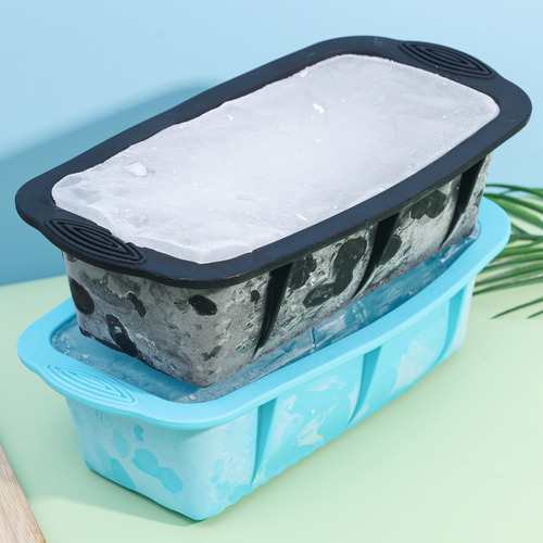 Foldable Extra Large Ice Block Mold Reusable Silicone Box