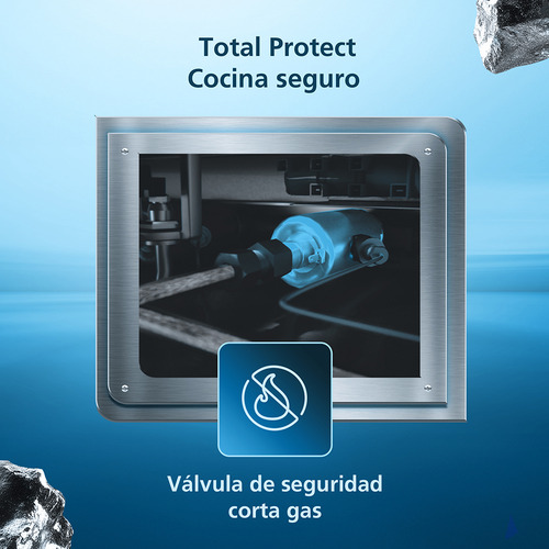 Cocina De Piso A Gas 51 Cm Inox Mabe Cmc5110ax1
