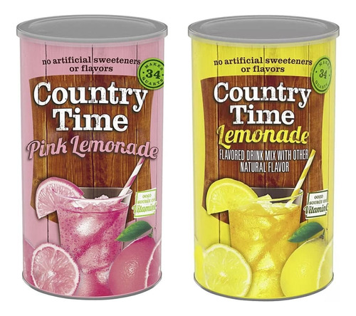 Limonada Country Time 2 Pack Original Y Limonada Rosa 