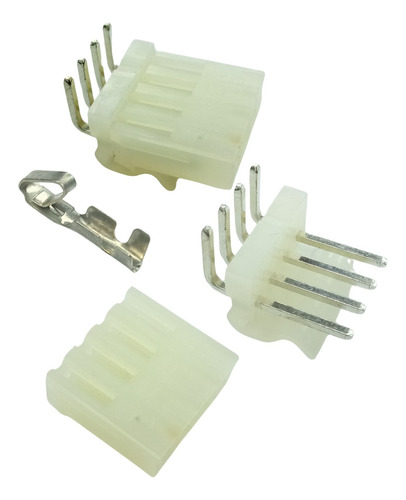 Conector Polarizado De 4 Pines 90° Grande Pack De 10 Und